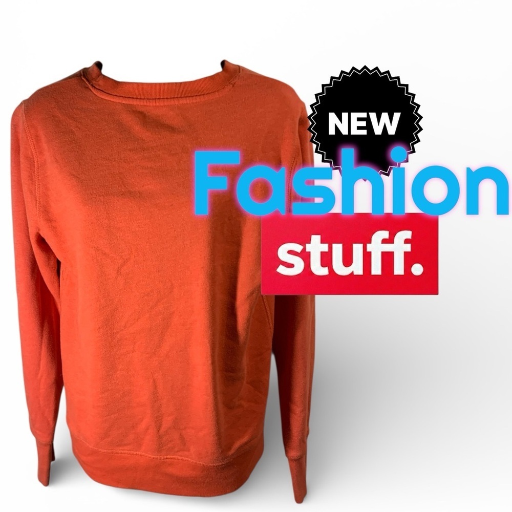 Tek Gear Women's Vibrant Orange Crew Neck Sweater
